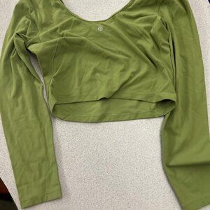 Lululemon Align Long Sleeve Shirt Green Foliage Size 8